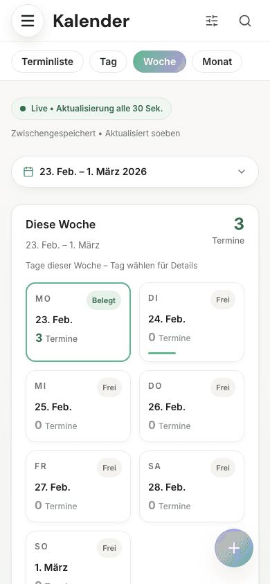 Terminkalender – Mobile